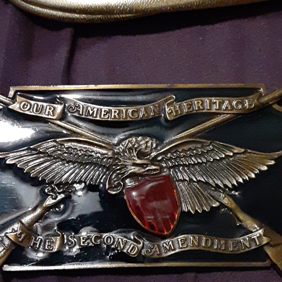 VINEGARROON FOUNDRIES  2ND AMENDMENT  BRASS BUCKLE - Picture 2 of 4